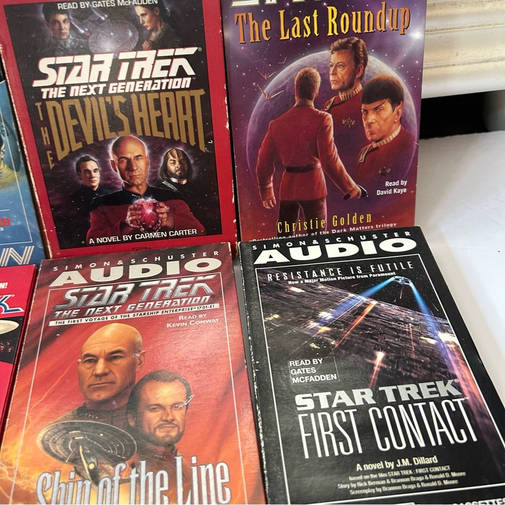 Lot of 8 Star Trek Audio Book Cassettes Simon & Schuster - Picture 3 of 4